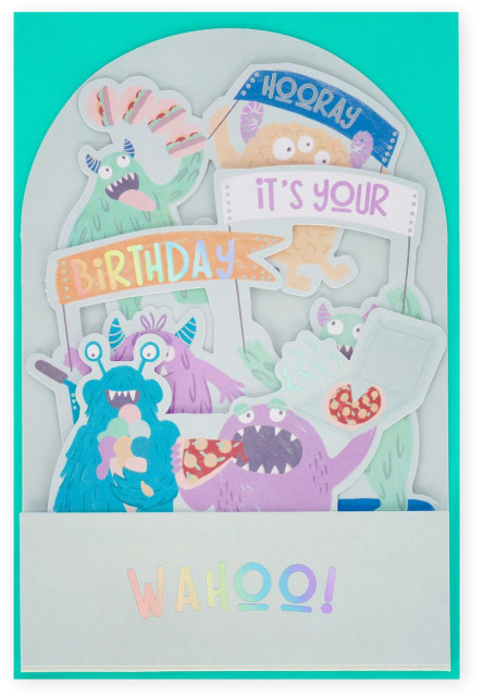 Darčekové prianie Legami Pop-Up Card - Pop-Up Greeting Card - Monster