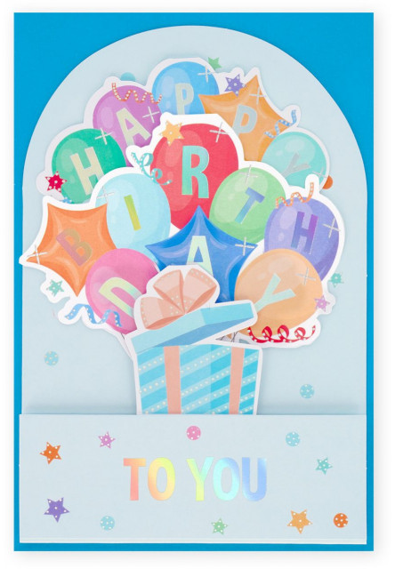 Darčekové prianie Legami Pop-Up Card - Pop-Up Greeting Card - Balloons