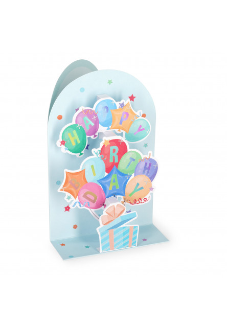 Darčekové prianie Legami Pop-Up Card - Pop-Up Greeting Card - Balloons