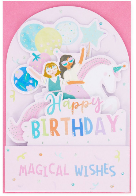 Darčekové prianie Legami Pop-Up Card - Pop-Up Greeting Card - Unicorn