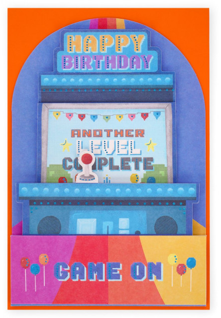 Darčekové prianie Legami Pop-Up Card - Pop-Up Greeting Card - Arcade Game