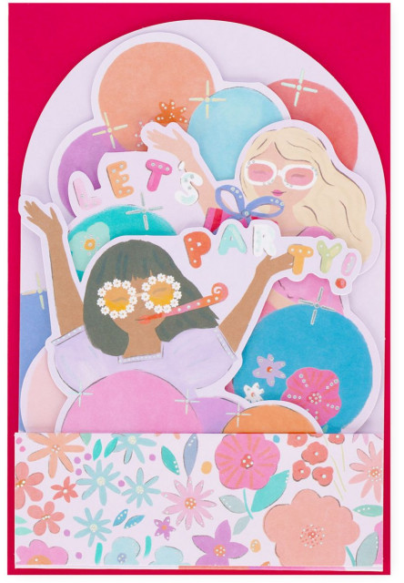 Darčekové prianie Legami Pop-Up Card - Pop-Up Greeting Card - Party Girls