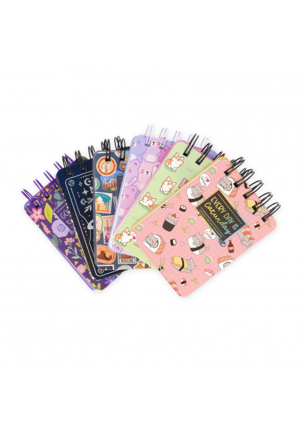 Zápisník Legami Lined Spiral-Bound Notepad - Spiral Notepad - Mini - Sushi Cat