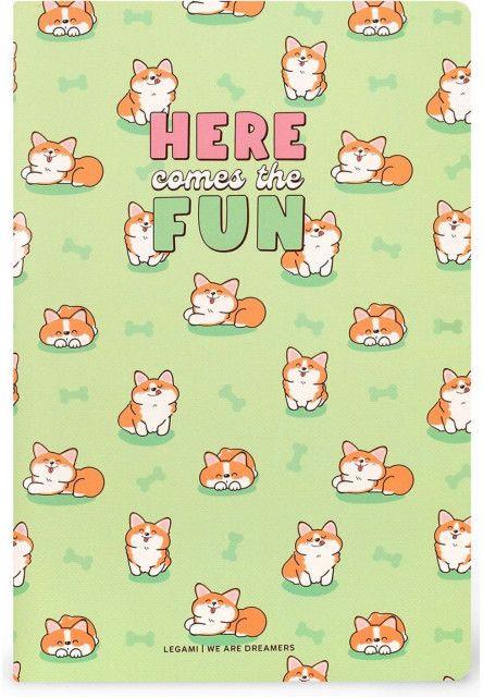 Zápisník Legami Plain Notebook - Quaderno - Medium - Corgi