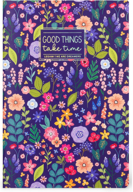 Zápisník Legami Plain Notebook - Quaderno - Medium - Flowers