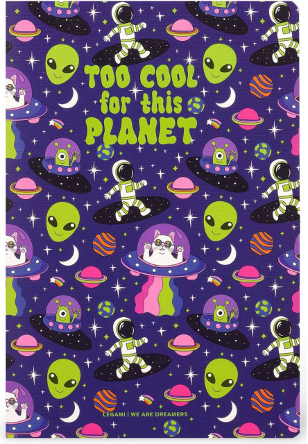 Zápisník Legami Lined Notebook - Quaderno - Medium - Space
