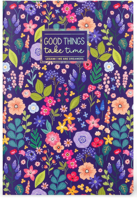 Zápisník Legami Lined Notebook - Quaderno - Medium - Flowers