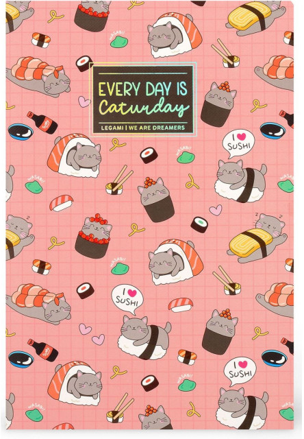 Zápisník Legami Lined Notebook - Quaderno - Small - Sushi Cat
