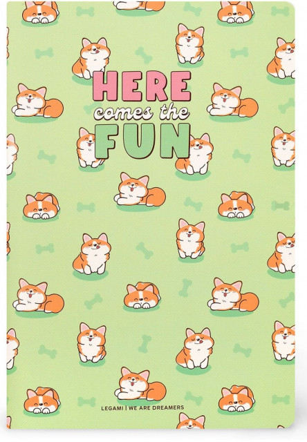 Zápisník Legami Lined Notebook - Quaderno - Small - Corgi