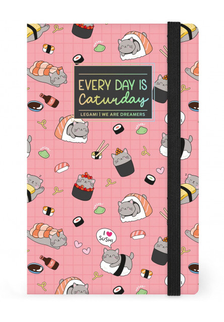 Zápisník Legami Lined Notebook - Photo Notebook - Medium - Sushi Cat