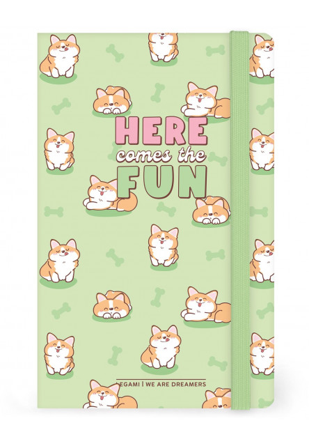 Zápisník Legami Lined Notebook - Photo Notebook - Medium - Corgi