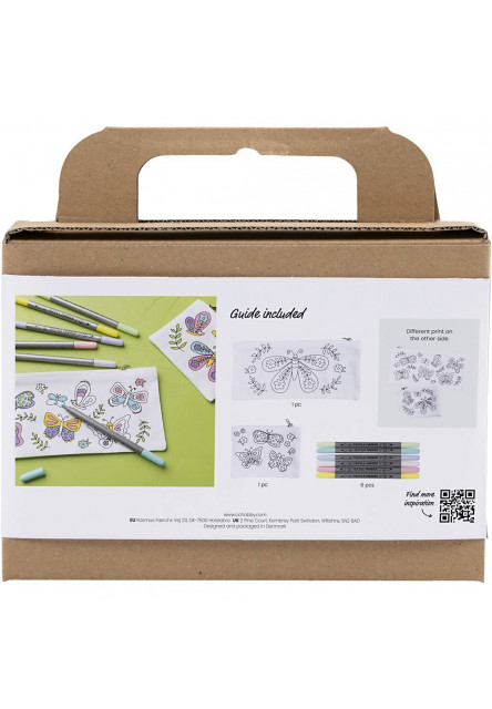 Kreativní sada Mini Craft Kit Textile Colouring Butterflies