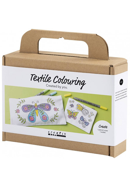 Kreativní sada Mini Craft Kit Textile Colouring Butterflies