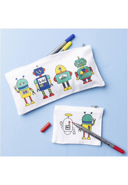 Kreativní sada Mini Craft Kit Textile Colouring Robot
