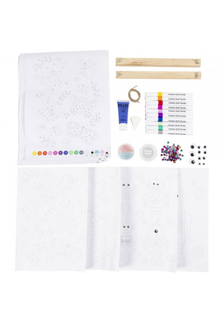 Kreativní sada Craft Kit Colouring Butterfly & Robot