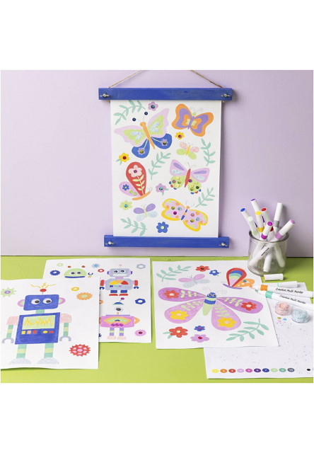 Kreativní sada Craft Kit Colouring Butterfly & Robot