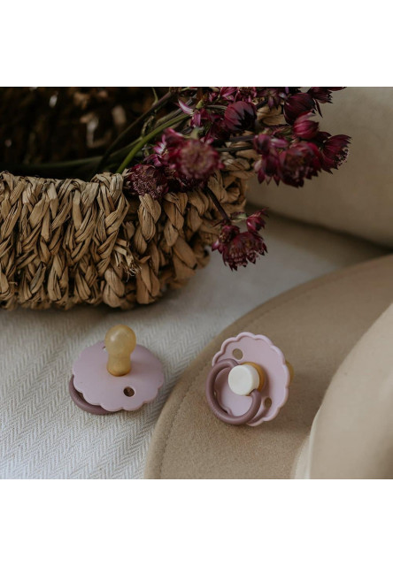 Dvojbalenie cumlíkov frigg daisy lavender haze/ cream, 0-6m, kaučuk