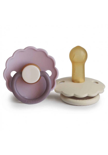 Dvojbalenie cumlíkov frigg daisy lavender haze/ cream, 6-18m, kaučuk