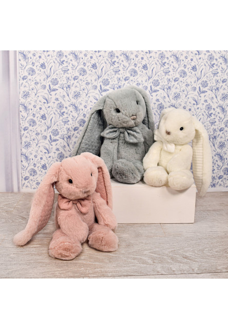DouDou et compagnie plyšový zajíček 40cm - Růžový