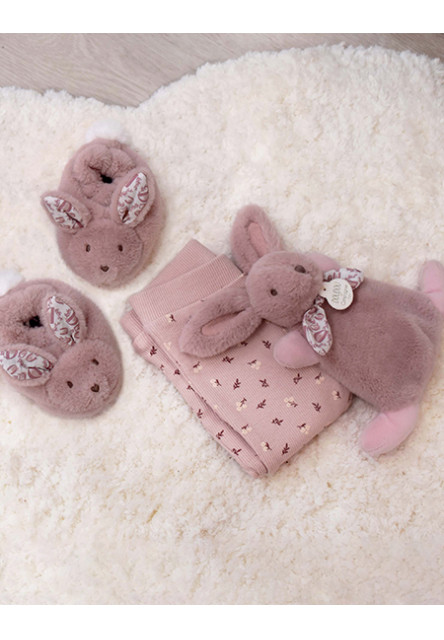 DC4260 DouDou et compagnie Dárková krabička zajíček 15cm - růžová