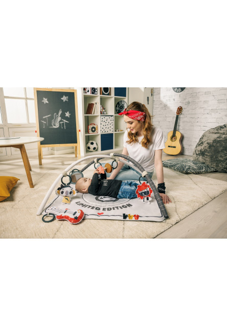 Hrací deka s hrazdou čtvercová Gymini Tiny Rockers