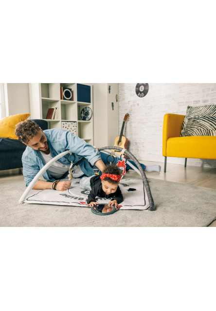 Hrací deka s hrazdou čtvercová Gymini Tiny Rockers