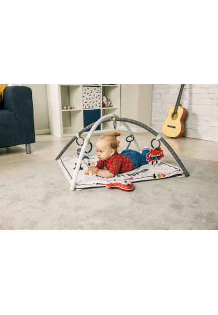 Hrací deka s hrazdou čtvercová Gymini Tiny Rockers