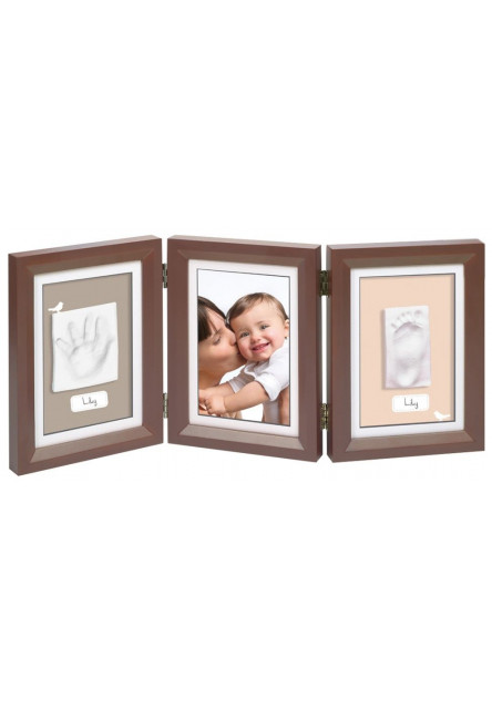 Dřevěný rámeček pro otisk My Baby Touch Double Brown