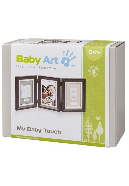Dřevěný rámeček pro otisk My Baby Touch Double Brown