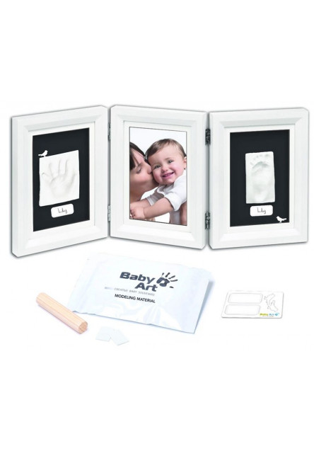 Dřevěný rámeček pro otisk My Baby Touch Double White & Black