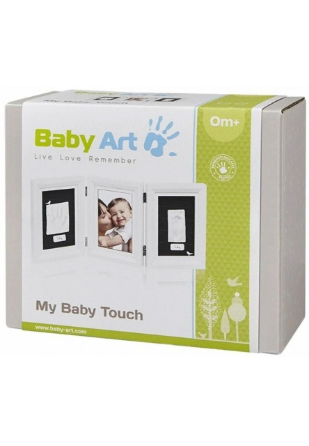 Dřevěný rámeček pro otisk My Baby Touch Double White & Black