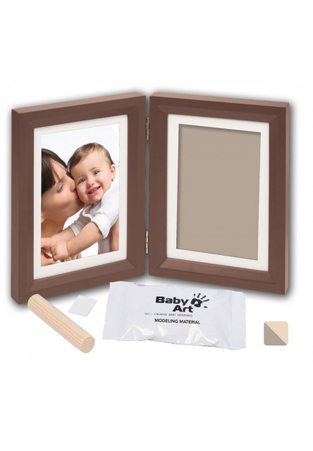 Dřevěný rámeček pro otisk My Baby Touch Simple Brown