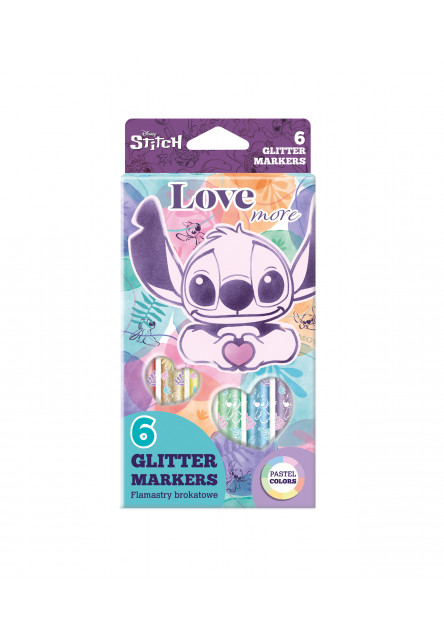 Třpytivé fixy Stitch Pastel 6 ks