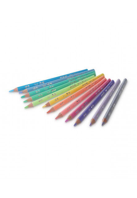 Tříhranné pastelky Stitch Pastel 12 ks