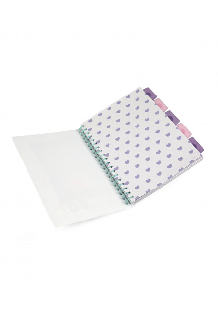 Zápisník spirálový B5 se záložkami Stitch Pastel