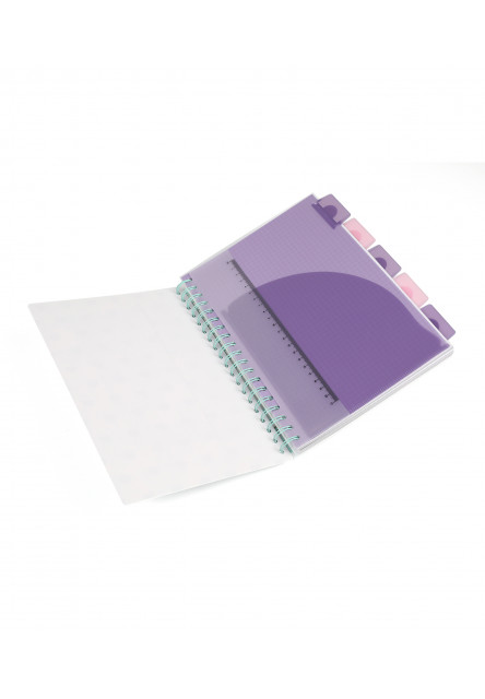 Zápisník spirálový B5 se záložkami Stitch Pastel