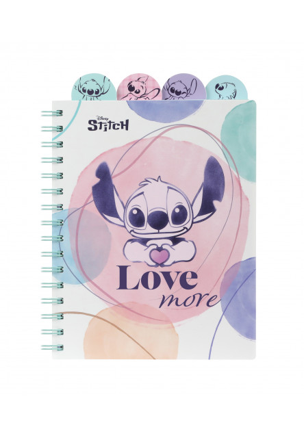 Zápisník spirálový A5 se záložkami Stitch Pastel