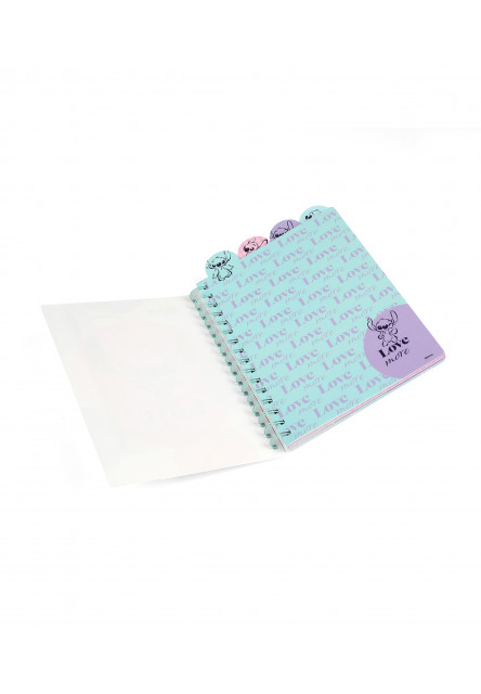 Zápisník spirálový A5 se záložkami Stitch Pastel