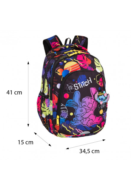 Školní batoh Prime 41 cm Stitch Black
