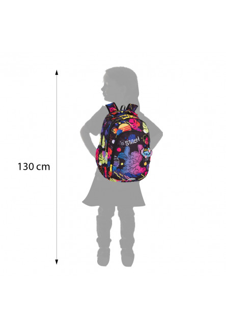 Školní batoh Prime 41 cm Stitch Black