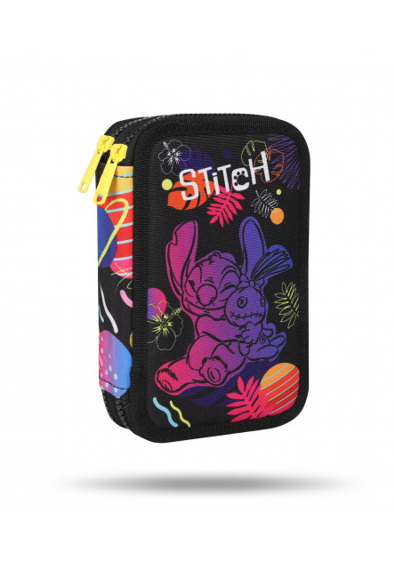Penál Jumper dvoupatrový Stitch Black