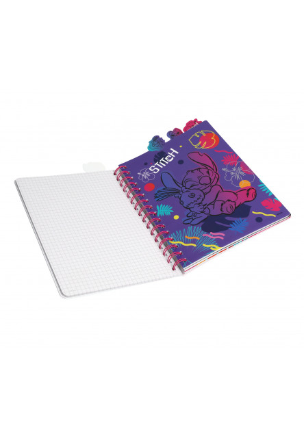 Zápisník spirálový Chill vibes A5 se záložkami Stitch Black