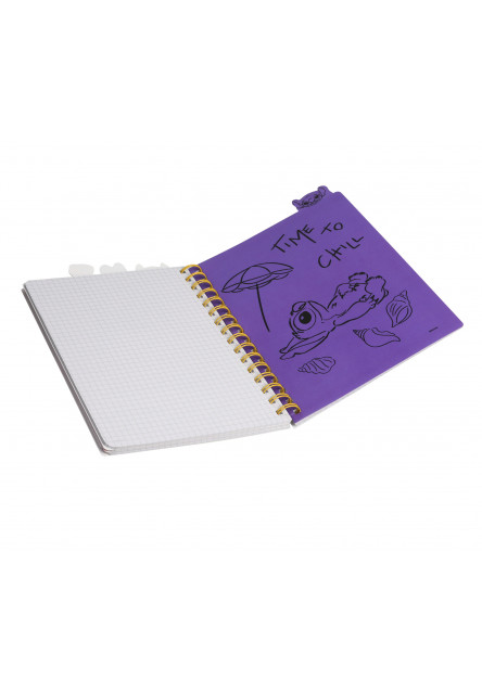 Zápisník spirálový A5 se záložkami Stitch Black