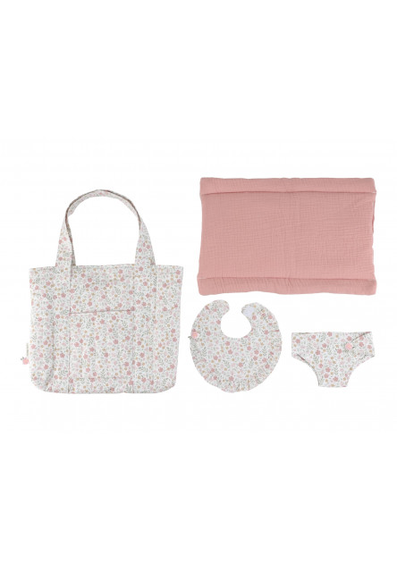 Přebalovací taška pro panenky Soft Flowers