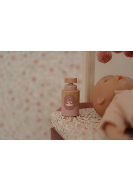 Prebaľovací pult pre bábiky drevený Soft Flowers
