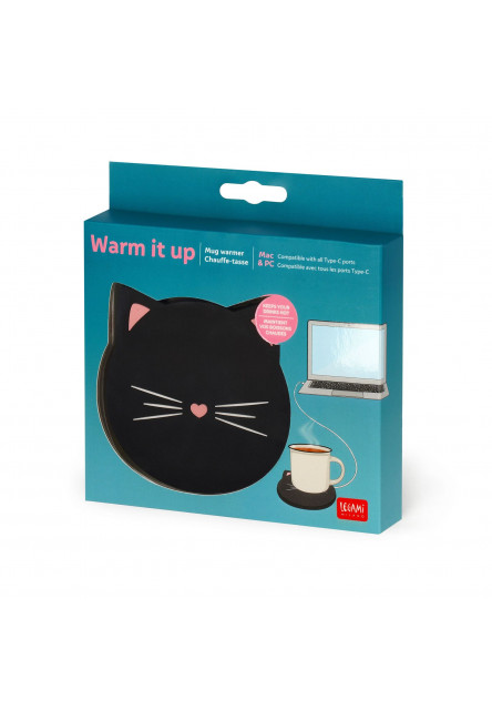 Ohrievací USB podtácka Legami Type-C Cable Mug Warmer - Warm It Up - Kitty