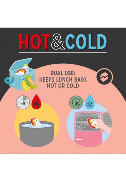 Hrejivý vankúšik Legami Hot & Cold - Gel Pack - Rainbow