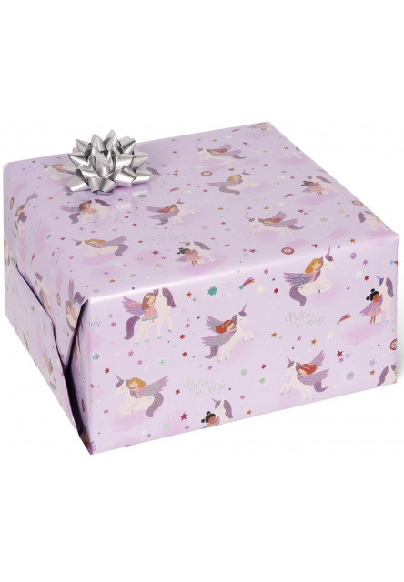 Baliaci papier Legami Wrapping Paper - Unicorn Purple