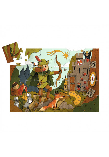 Siluetové puzzle: Robin Hood