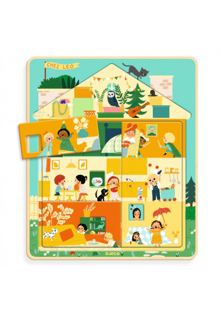 Chez Leo: 12 dielne puzzle s 3 vrstvami